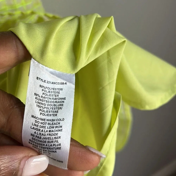 Anthropologie Corey Lynn Calter Yellow  Mariah Textured Mini Dress Size Medium - Picture 8 of 13